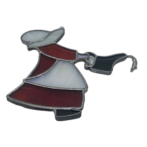 Vintage Stained Glass Sunbonnet Sue Sun Catcher Collectible Prairie Watering Can - Picture 13 of 13